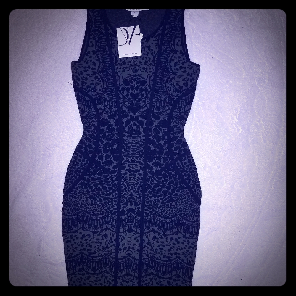 Diane Von Furstenburg Dark Olive animal print dres